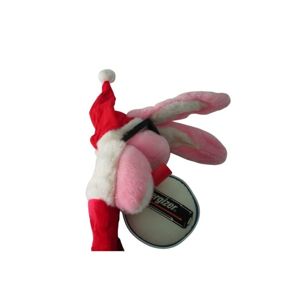 Energizer Pink Bunny Plush With Drum In Red Christmas Stocking 29" Polyester Nov - Picture 10 of 14